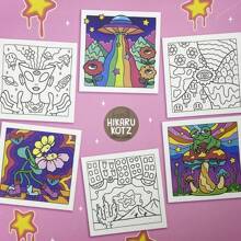 1 Pc & GROOVY Coloring Book Drawing Book With 40 Pages Of Cute Patterns On Mushrooms, Snails, Sunflowers, Cats, Etc.Designs For Birthday Gifts, Back-To-School Gifts, Thanksgiving Gifts, Christmas Gifts. Back To School,Back To School,School Supplies