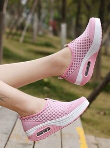 Giày thể thao đế xuồng nhẹ thường ngày cỡ lớn cho nữ, giày thể thao xuyên biên giới thoải mái cho mùa đông - Hồng - Xem 5