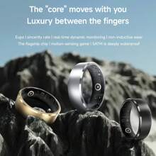 SIMSONLAB Anillo inteligente actualizado para hombres y mujeres, con funciones de registro de ejercicio, podómetro, monitoreo de calorías, rastreador de fitness con 24 modos deportivos, anillo inteligente de moda compatible con iOS/y Android - Plateado - Ver 3