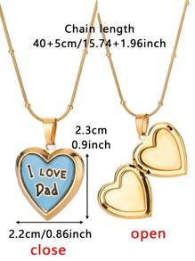 1 pièce Collier pendentif médaillon en forme de cœur personnalisé avec photo. Colliers personnalisés avec image de cœur. Chaîne ronde en acier inoxydable avec perles. Accessoires de bijoux personnalisés, idéaux pour cadeau pour maman, papa, amis, amoureux, famille
