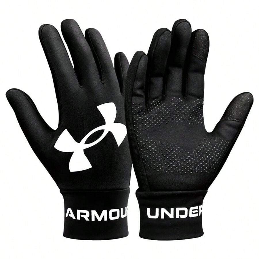 Under Armour 2024 Neu Dicke thermisch gefütterte Sporthandschuhe mit rutschfestem Griff, geeignet für Radfahren, Laufen, Fußball, touchscreen-kompatibel, unisex
