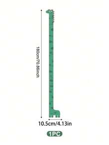 1 件 PVC 生长图表贴纸，卡通长颈鹿图案身高尺墙贴，自粘墙纸用于房间装饰，适合家庭 - 彩色 - 查看 9