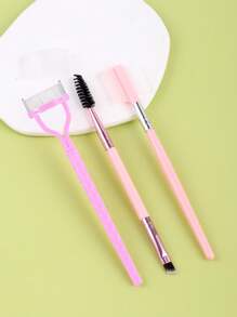 Bộ dụng cụ trang điểm mi 4 món/5 món bao gồm dụng cụ uốn mi, cọ chải mascara răng thép, cọ chải mascara hai đầu, dụng cụ định hình lông mày và dụng cụ làm ẩm mi. Có thể tái sử dụng, không gây kích ứng và hoàn hảo cho người mới bắt đầu. Quà tặng cho nghệ sĩ trang điểm - Nhiều màu - Xem 5