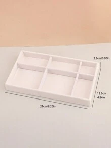 天鹅绒珠宝托盘、珠宝展示和储物盒情人节返校 - 米色 - 查看 14