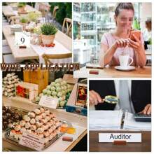 6 件/12 件木质座位卡架乡村风格桌号架木质标牌架照片卡展示木架适用于婚礼派对生日零售店办公室图片菜单装饰 - 棕色 - 查看 3