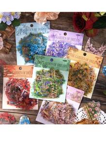 30 件/包复古植物和花卉 PET 防水垃圾日记本剪贴簿装饰工艺剪贴簿贴纸 15design Partten - 彩色 - 查看 8