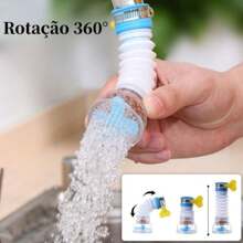 Arejador Torneira Retrátil Chuveirinho Giratório Bico Extensor - Multicolorido - Visão 2