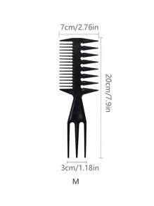 Vintage Hair Styling Comb For Men, Large Tooth Comb For Pompadour, Texture, Double-Sided Comb, Wide Tooth Comb, 3-In-1 Hairstyling Comb With Fine/Thick Teeth, Pointed Tail Comb For Cutting/Shaping