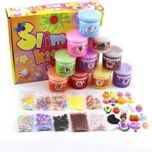 10 Pack Slime For Kids, Butter Slime Kit With Fruit Mold, Cloud Slime Kit, Slime Entertainment Party Favors Set - 彩色 - 查看 4