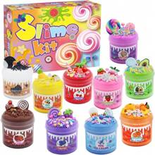 10 Pack Slime For Kids, Butter Slime Kit With Fruit Mold, Cloud Slime Kit, Slime Entertainment Party Favors Set - 彩色 - 查看 1