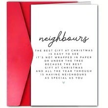 1 Unique Christmas Greeting Card, Creative Holiday Card, Warm Holiday Wishes For Neighbors, Elegant Gift Card For Special Neighbors - Multicolor - View 1
