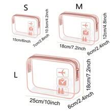4 件套黑色时尚简约男女洗漱包，夸脱大小的防水透明化妆包，适合旅行，男女通用，可携带上飞机和赠送，节日必备品，女士夏季沙滩包，旅行必备返校用品
