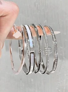 Camhanno 1 pièce de bracelet en acier inoxydable neutre délicat et polyvalent, parfait pour offrir à un ami
