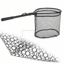 Ultralight 82x44cm Portable Foldable Net Fast Folding Fly Fishing Hand Nets Small Mesh Lightweight Landing Fish Casting Network - Black - View 7