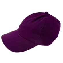 Purple Violet Plain Curved Brim Cap Without Print Uniform Twill Embroider Customize Buckle - Màu tím - Xem 4