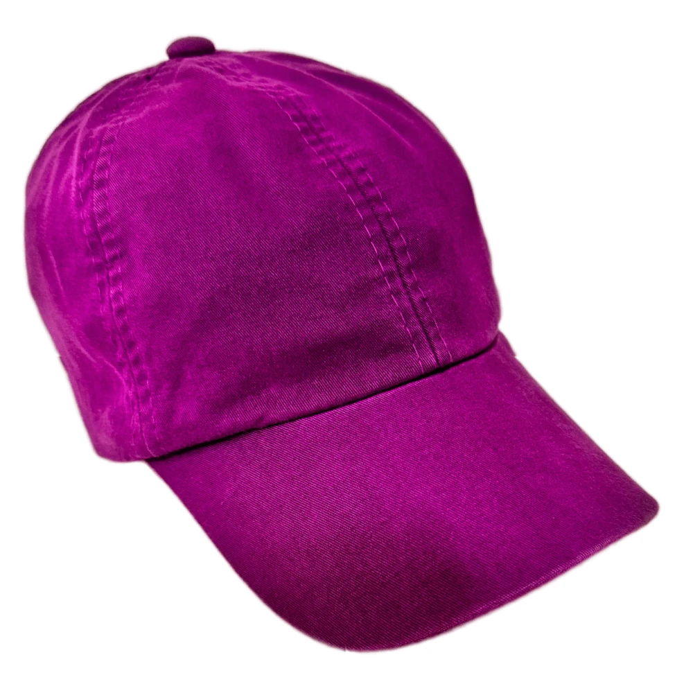 Purple Violet Plain Curved Brim Cap Without Print Uniform Twill Embroider Customize Buckle - Màu tím - Xem 1