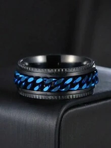 1pc Men's Stainless Steel Gear Spinner Chain Ring, Personalized Bottle Opener Ring For Casual/Street Style Wear - Multicolor - View 27