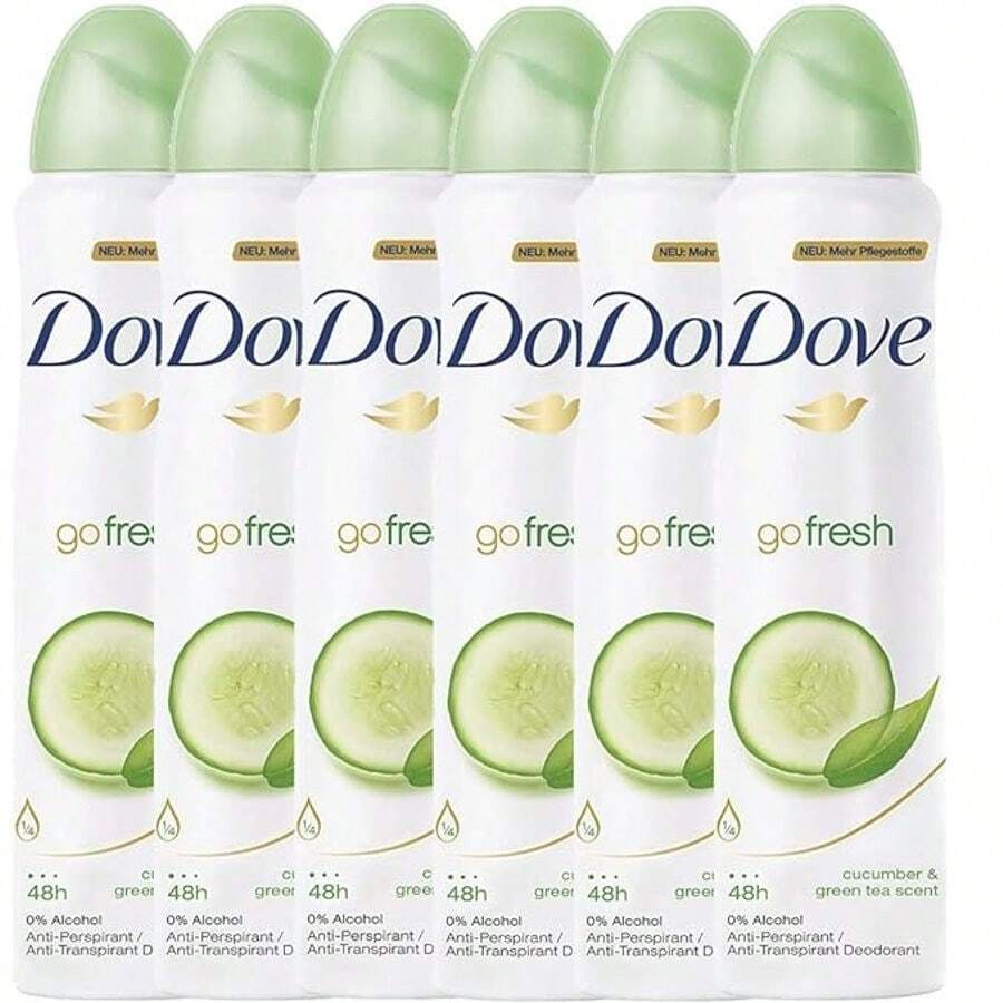 Dove Go Fresh Cucumber & Green Tea Deodorant 48h Spray 150 Ml / 5 Fl Oz Pack Of 6 - 彩色 - 查看 1