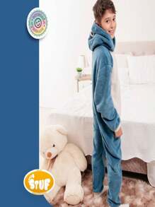 Cute Pajamas Monster  Kigurumi Cosplay Original Boy Children Youth - Màu xanh lam - Xem 3