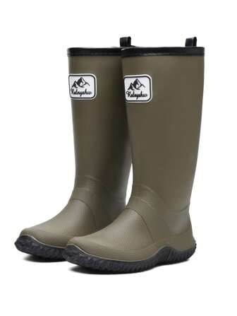 1双男女轻便防滑高筒雨靴柔软可折叠户外徒步长筒防水鞋骑行靴超薄雨靴通勤套鞋情侣可穿