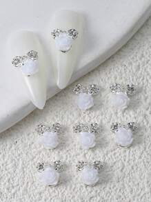 Bộ 10 hạt đá trang trí móng tay bằng hợp kim 3D sang trọng tinh tế màu đỏ anh đào đính đá trắng trang trí móng tay ngày lễ tình nhân tự làm quà tặng năm 2025 cho bé gái Đá quý làm móng Đồ dùng làm móng cho phụ kiện tự làm đa năng trang trí móng tay giày dép quần áo túi xách thủ công mỹ nghệ Thêm - Nhiều màu - Xem 7