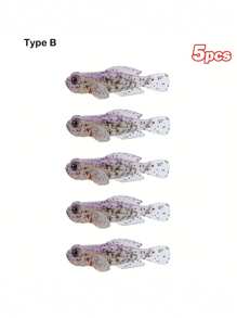 Goture 5 chiếc Mồi câu cá cho cá rô Mồi mềm bằng silicon giống thật cho cá rô Mồi câu cá hồi - Nhiều màu - Xem 11