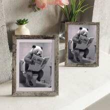 3Piece/Set Vintage Style Photo Frames For Picture Wall 10X15 15X20 20X25 A4 Retro Rural Style Pictures Frame For Table Top Display And Wall Mounting Frames Festive Wedding Decorations, Father's Day, Mother's Day, Valentine's Day Gifts Photo Decor Commemorative Gift Birthday Graduation - Light Grey - View 6