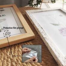 3Piece/Set Vintage Style Photo Frames For Picture Wall 10X15 15X20 20X25 A4 Retro Rural Style Pictures Frame For Table Top Display And Wall Mounting Frames Festive Wedding Decorations, Father's Day, Mother's Day, Valentine's Day Gifts Photo Decor Commemorative Gift Birthday Graduation - Light Grey - View 7