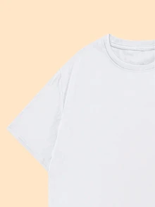 Cotton T-Shirt Cartoon Style Cute Animals Babylook Premium Breathable Comfort Summer T-Shirt - 白色 - 查看 5