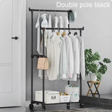 LINMEX Double Clothes Storage Rack - ブラック - チェックする 2