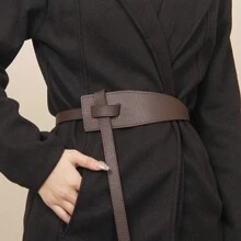 女士荔枝压花时尚腰带，适用于衣服装饰万圣节