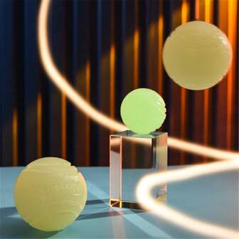 Glow-In-The-Dark Rubberen Hondenliefhebber En Hondenmoeder Liefdesbal - Duurzaam, Bijtbestendig Kauwspeeltje Voor Alle Rassen - Interactief Spelen & Gebitsgezondheid