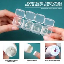 JMMO UV LED Nail Lamp Mini UV Nail Lamp Nail Portable Nail Dryer Vertical Lamp Professional UV Mini Nail Dryer Lamp, Mini UV With Stand With French Stamp (Pink Or White)Valentine's Day Gift - Multicolor - View 6