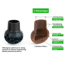 椅子腿地板保护垫适用于硬木地板，带毡垫盖，用于保护木制家具腿脚杯硅胶盖家具腿脚杯黑色