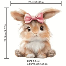 1/2/3pcs Cute Rabbit Heat Transfer Stickers, DIY Apparel Heat Press Decoration For T-Shirts, Sweatshirts, Bags & More - Multicolor - View 14