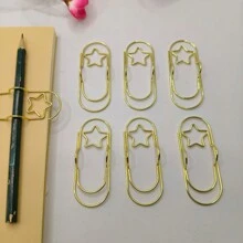 Bộ 5 kẹp bút kim loại hình ngôi sao khổng lồ đa năng, bao gồm kẹp giữ bút, kẹp giấy, phụ kiện nhật ký, kẹp cố định bút, thích hợp cho đồ dùng văn phòng và trường học, cặp, kẹp giấy thi, kẹp phân loại nhiều màu, kẹp giấy sắt, đánh dấu trang - Nhiều màu - Xem 1