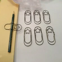 Bộ 5 kẹp bút kim loại hình ngôi sao khổng lồ đa năng, bao gồm kẹp giữ bút, kẹp giấy, phụ kiện nhật ký, kẹp cố định bút, thích hợp cho đồ dùng văn phòng và trường học, cặp, kẹp giấy thi, kẹp phân loại nhiều màu, kẹp giấy sắt, đánh dấu trang - Nhiều màu - Xem 4