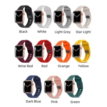 Mariner Action Breathable Silicone Strap For Apple Watch 38/40/41/42/44/45/49mm - 藏蓝色 - 查看 3