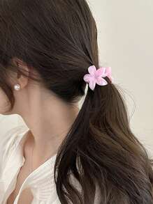 8pcs/4pcs Set New Sweet Transparent Pastel Floral & Hair Claw Hair Clips, High-End Decorative Bangs Hairpins Hair Jaw Clip Hair Clamps Hair Clutch Hair Clip, School Stuff, College Fall Winter Claw Clip Hair Accessories For Women For Vacation Outfits Woman Flower Hair Clip - 8pcs - View 2