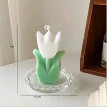 1 Tulip Candle Decoration, Tulip Shaped Aromatherapy Candle Decoration, Flower Aesthetic Paraffin Soy Wax Aromatherapy Candle Gift Suitable For Family Bedrooms, Birthdays, Weddings, Spring Easter Parties Gifts Graduation - Multicolor - View 11