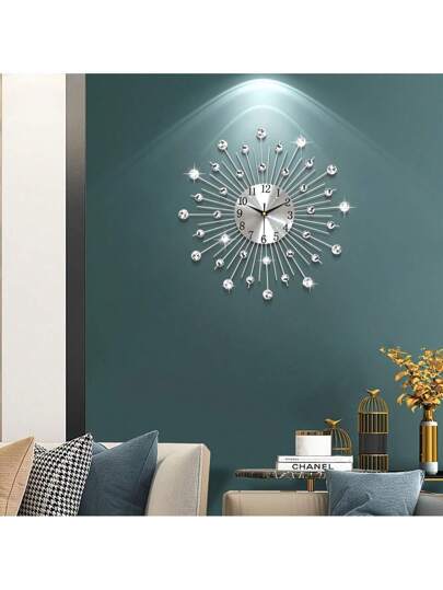 1pc Moderne Metal Wand Clock, Silent Art Home Living Room, Bedroom, Hotel, Cafe, Office, Ho warming Festival ation, Room Birthday Graduation Klok Bedroom Dormitory Back To School view 5