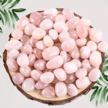 Sỏi pha lê thạch anh hồng tự nhiên 1,7oz & 7oz, thích hợp làm đồ trang sức tự làm, lọ đựng ước nguyện, đồ trang trí bể cá và cung cấp năng lượng - Nhiều màu - Xem 5