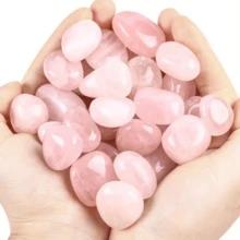 Sỏi pha lê thạch anh hồng tự nhiên 1,7oz & 7oz, thích hợp làm đồ trang sức tự làm, lọ đựng ước nguyện, đồ trang trí bể cá và cung cấp năng lượng - Nhiều màu - Xem 7