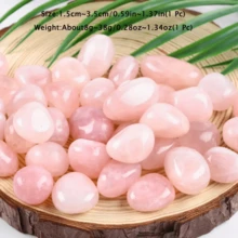 Sỏi pha lê thạch anh hồng tự nhiên 1,7oz & 7oz, thích hợp làm đồ trang sức tự làm, lọ đựng ước nguyện, đồ trang trí bể cá và cung cấp năng lượng - Nhiều màu - Xem 2