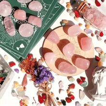 Sỏi pha lê thạch anh hồng tự nhiên 1,7oz & 7oz, thích hợp làm đồ trang sức tự làm, lọ đựng ước nguyện, đồ trang trí bể cá và cung cấp năng lượng - Nhiều màu - Xem 1