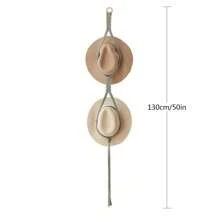1 tấm thảm treo tường Macrame, đồ trang trí tường dệt bằng dây thừng thủ công để cất giữ và trưng bày mũ/phụ kiện, nghệ thuật treo tường theo phong cách Bohemian, 1/2/3 tầng để treo mũ, thảm treo tường, thảm treo tường, thảm treo tường - Như thể hiện trong hình ảnh - Xem 15