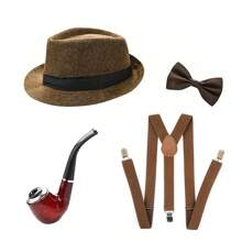 D EXCEED 3/4/5 件 1920 年代“了不起的盖茨比”赛马场情侣配饰套装 时尚复古服装配饰 下午茶化妆舞会着装配饰 舞会万圣节 - 多色 - 查看 16