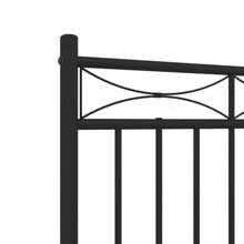 Sturdy Black Metal Bed Frame With Headboard 140x190cm No Mattress Included - Black - View 7