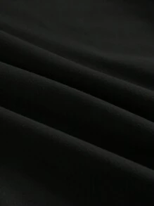 Camiseta Casual Solta de Manga Curta Estampa de Tigre e Letra para Mulheres - Preto - Visão 4