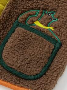 mini bala New Winter Collaboration Reversible Fleece Vest, Anti-Static For Baby - Dark Coffee - View 8